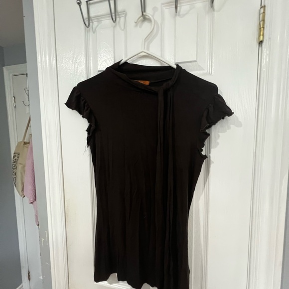 Brown light knit blouse - Picture 6 of 7